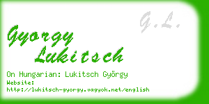 gyorgy lukitsch business card